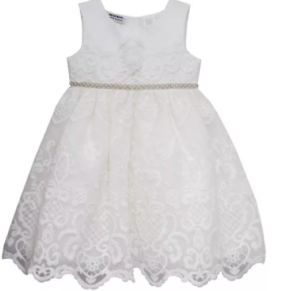 Blueberi Boulevard Toddler Girls Embroidered Dress